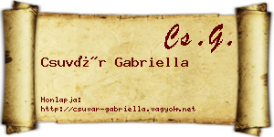 Csuvár Gabriella névjegykártya